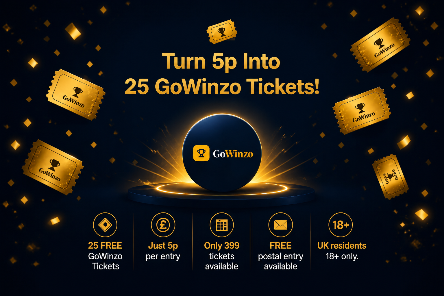 Turn 5p Into 25 GoWinzo Tickets!🎉
