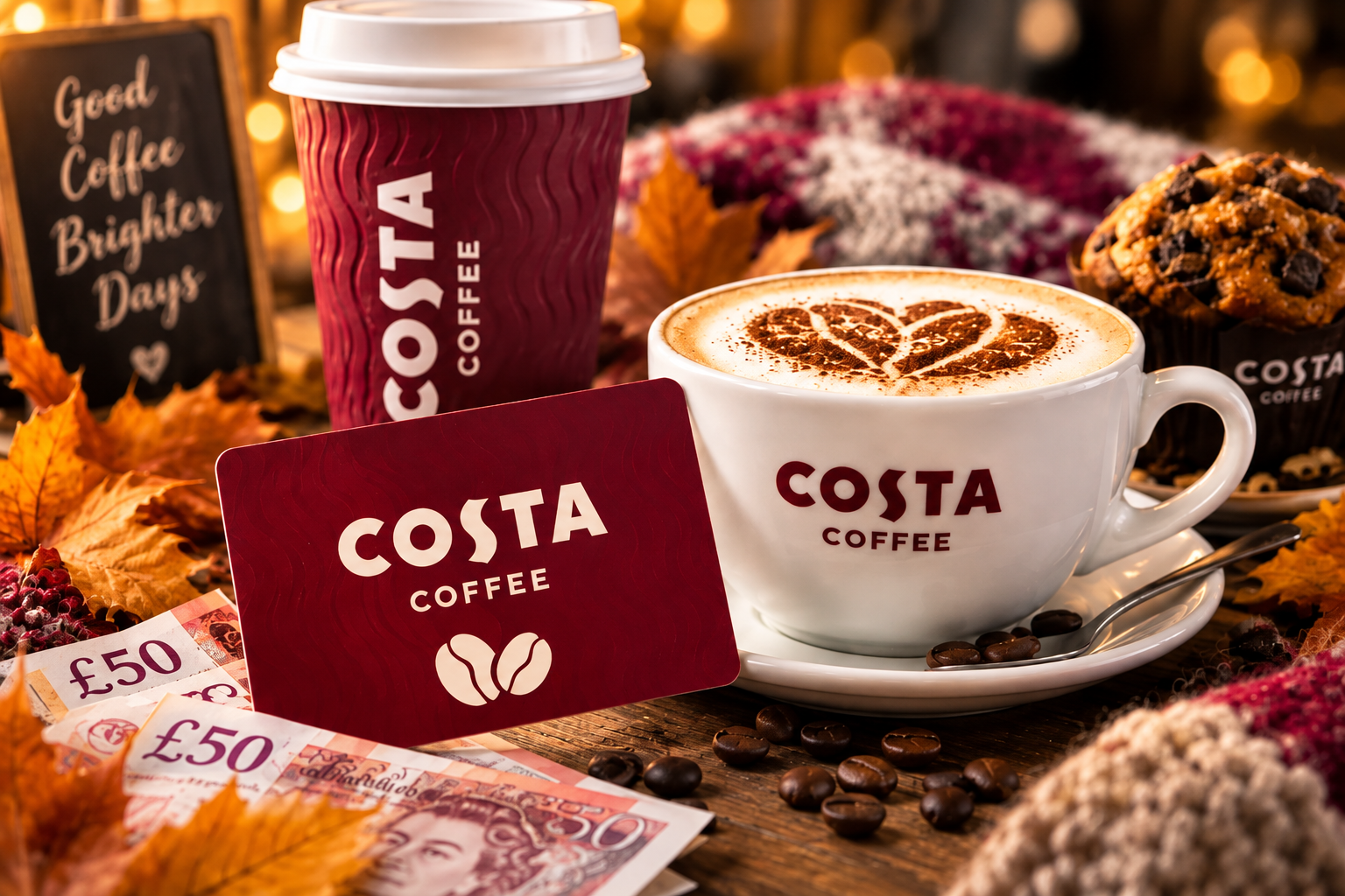 ☕ Win a £50 Costa Gift Card or £50 Cash!