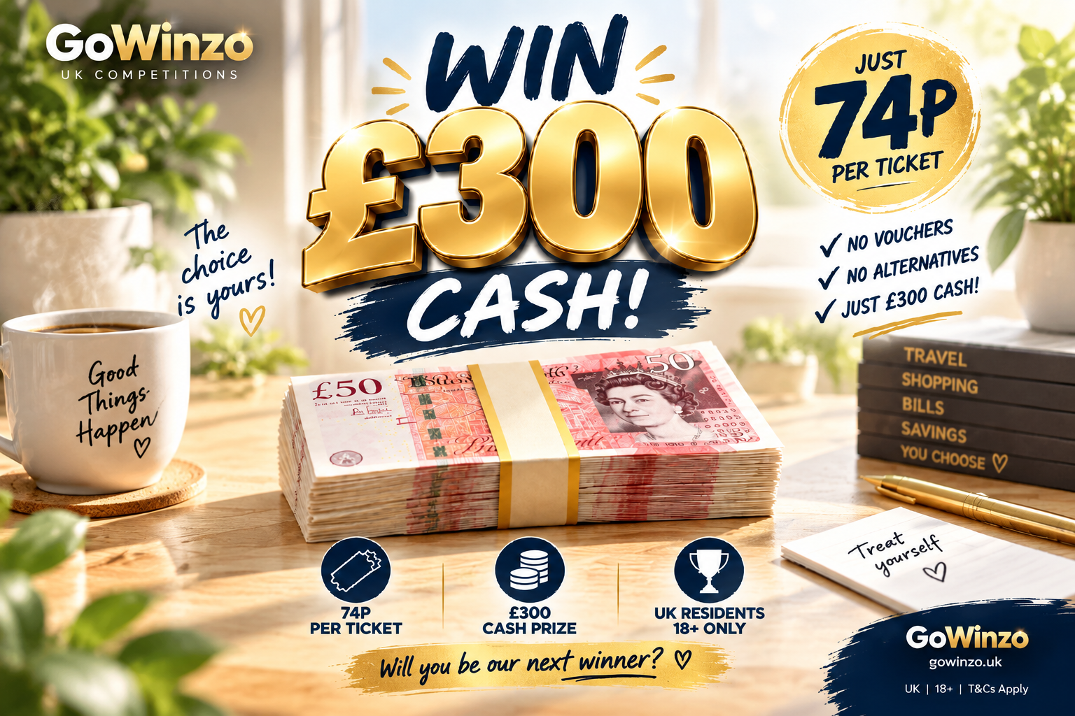 💷 WIN £300 CASH!