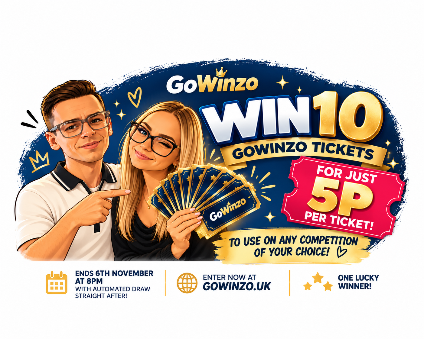 🎟️ WIN 10 FREE TICKETS FOR JUST 5P! 🍀