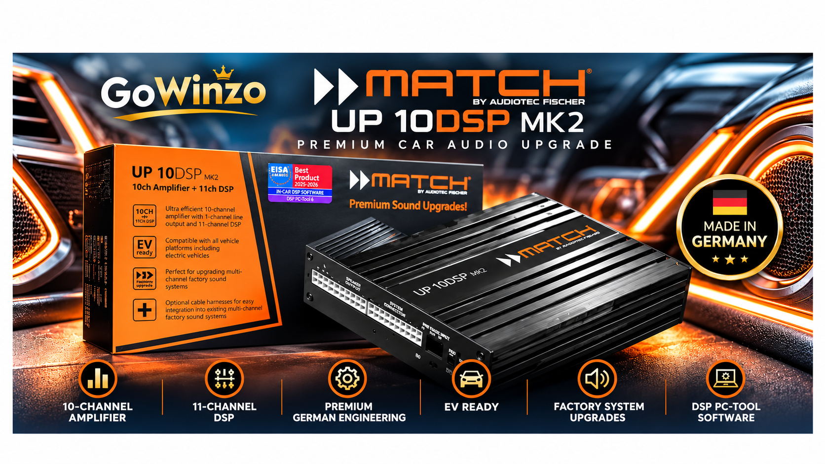 🔊 WIN MATCH UP 10DSP MK2 – PREMIUM CAR AUDIO UPGRADE! 🔥